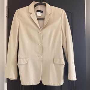 Piazza Sempione Milano cream 100% leather jacket